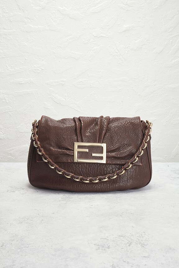 view 2 of 10 Fendi Mia Flap Shoulder Bag in Brown