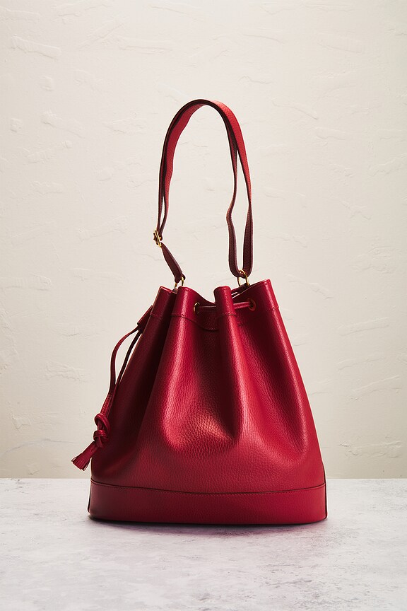 view 2 of 8 SAC SEAU HERMES in Rouge