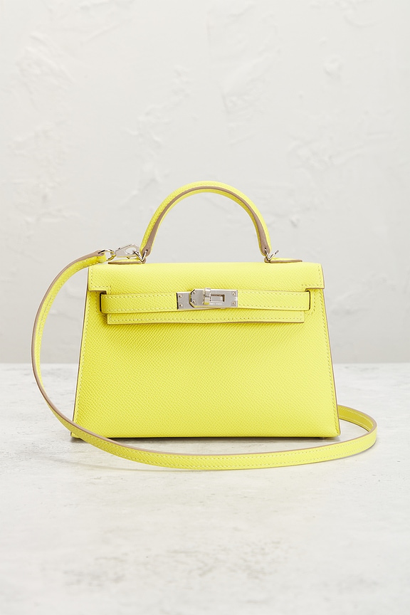 view 2 of 7 Hermes Epsom Kelly 20 Handbag in Lime
