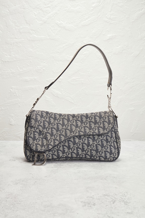 view 2 of 8 Dior Trotter Double Saddle Bag in Navy