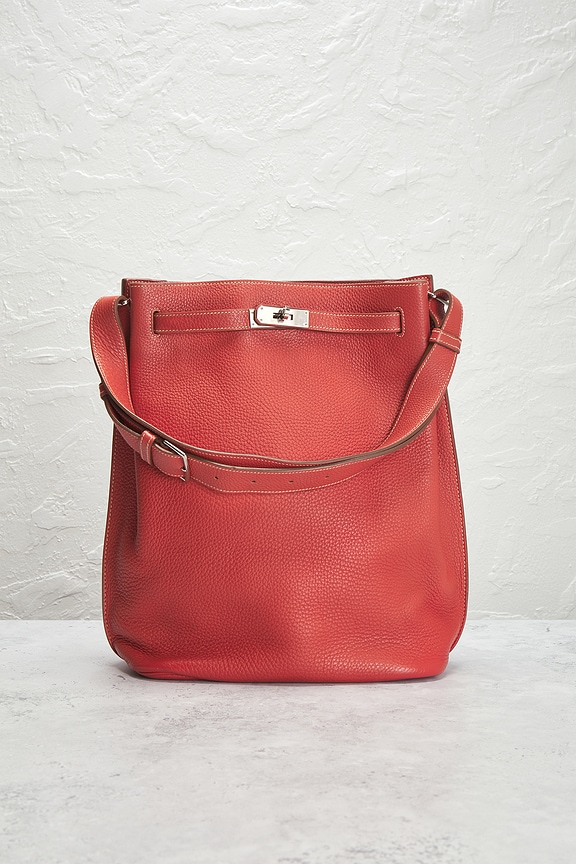 view 2 of 8 HERMES 핸드백 in Rouge Pivoine