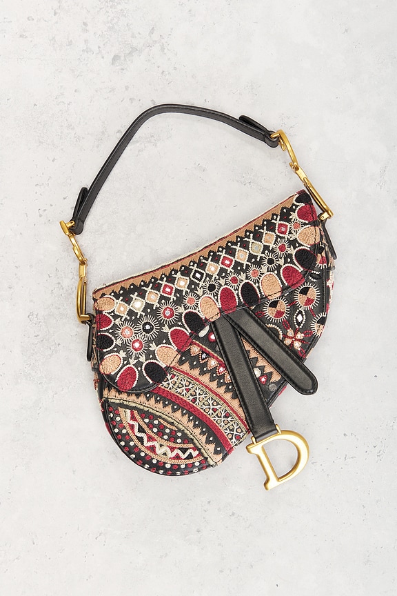 view 2 of 7 Dior Embroidered Saddle Bag in Multi