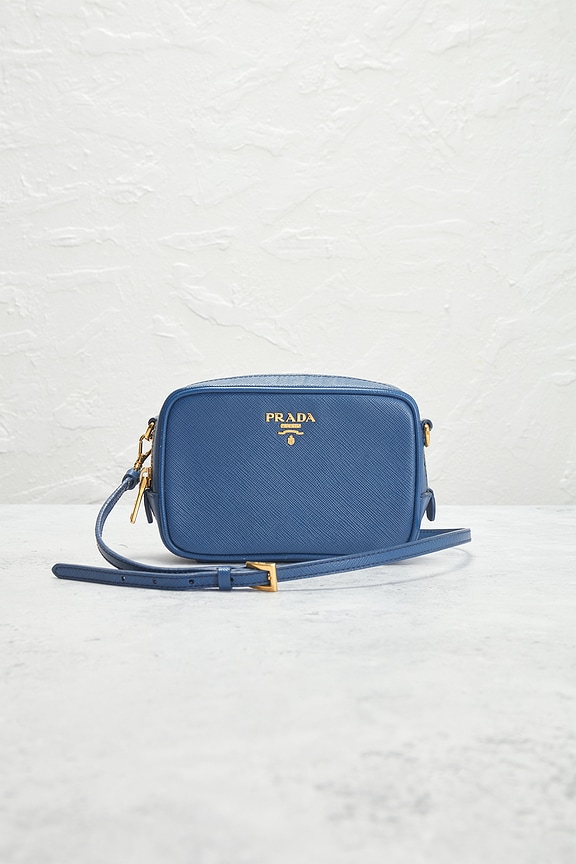 view 2 of 8 Prada Saffiano Shoulder Bag in Blue