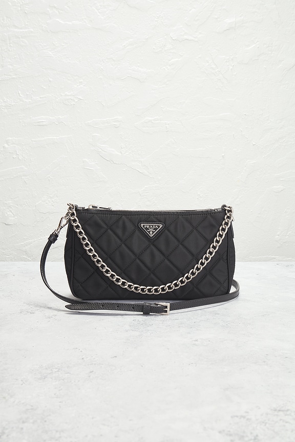 view 2 of 8 Prada Tessuto Nylon Crossbody Bag in Black