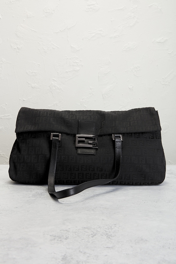 view 2 of 8 Fendi Zucchino Shoulder Bag in Black
