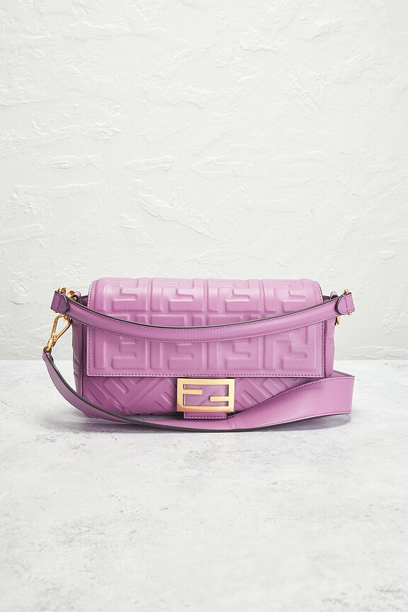 view 2 of 7 Fendi Zucca Mama Baguette Shoulder Bag in Purple