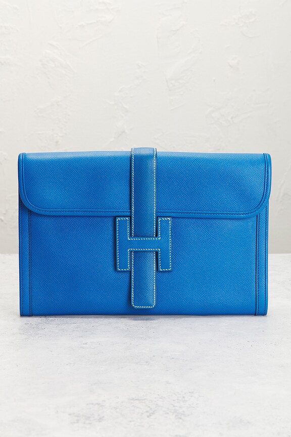 view 2 of 8 Hermes 1998 Epsom Jige PM Clutch in Blue