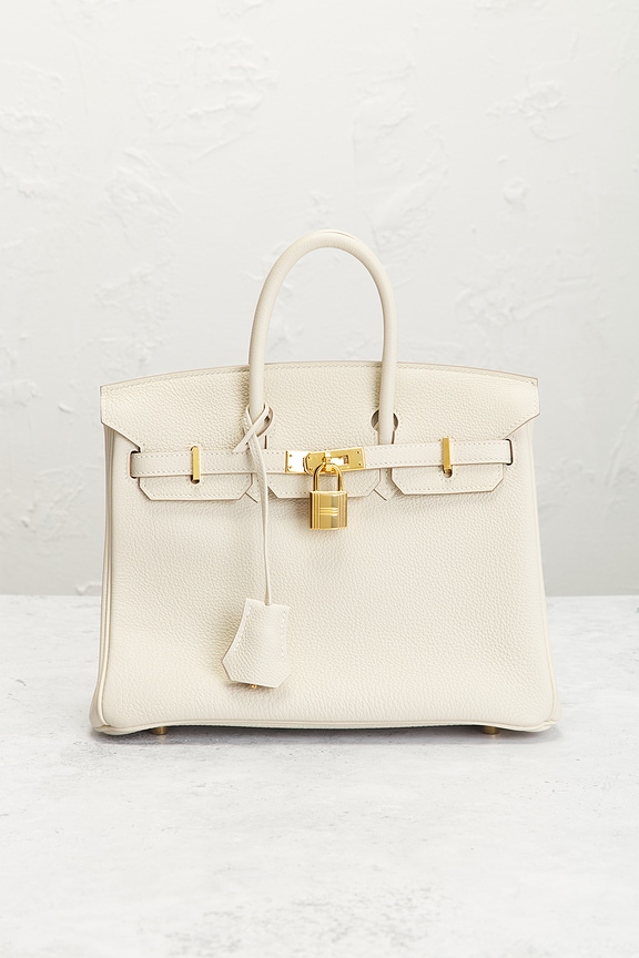 view 2 of 7 Hermes Togo Birkin 25 Handbag in Craie