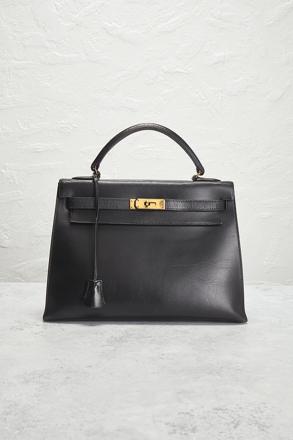 view 2 of 10 Hermes Vintage Box Kelly Sellier 32 in Black