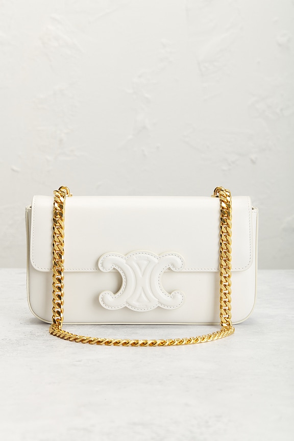 view 2 of 9 Celine Triomphe Chain Shoulder Bag in White