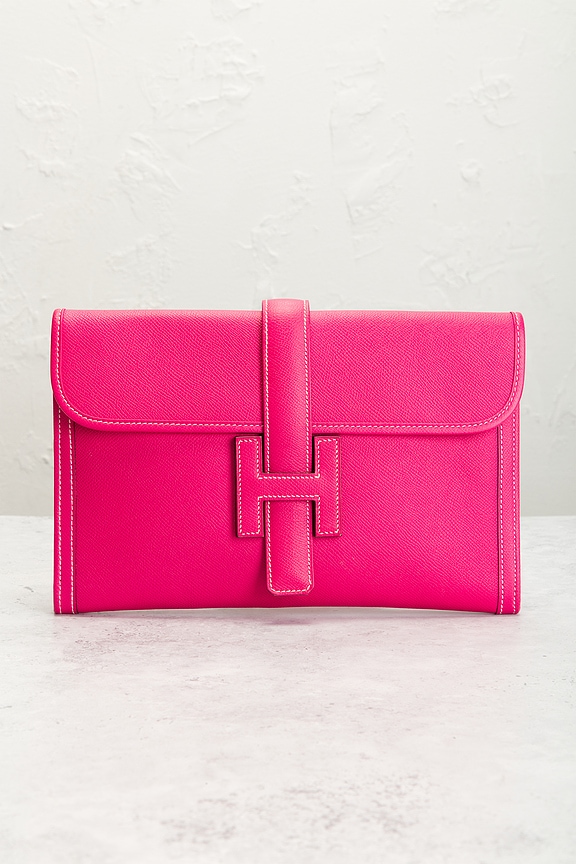 view 2 of 8 Hermes Jige PM Clutch in Rouge