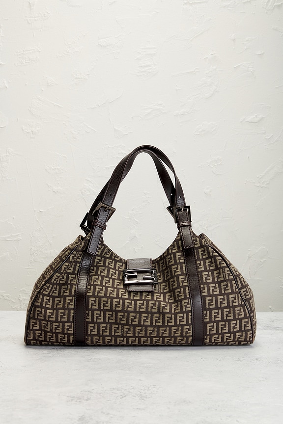 view 2 of 8 Fendi Zucchino Handbag in Brown