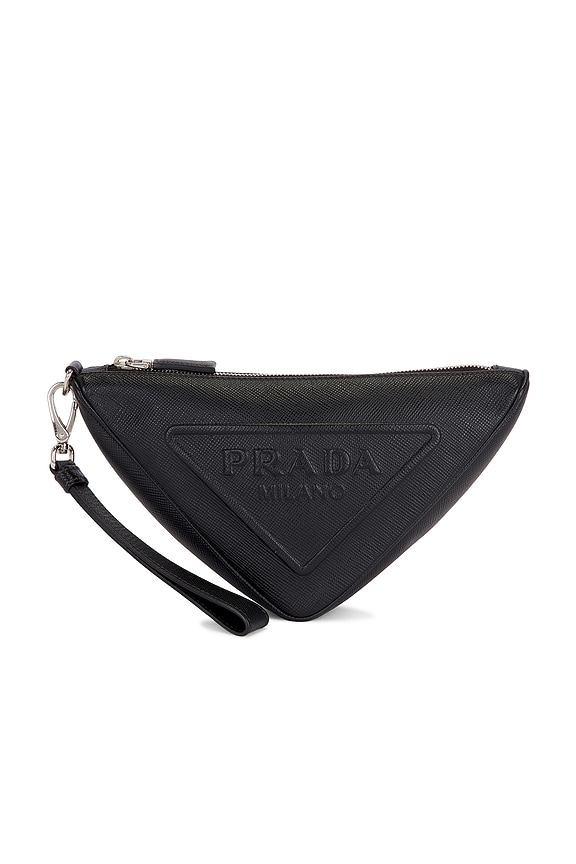 view 1 of 9 Prada Triangle Pouch in Black