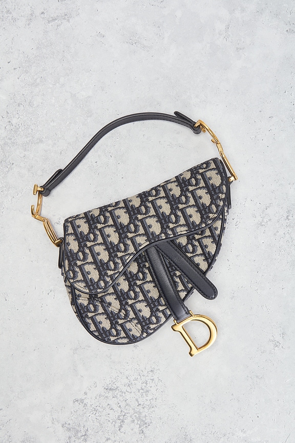 view 2 of 7 Dior Oblique Saddle Bag in Navy
