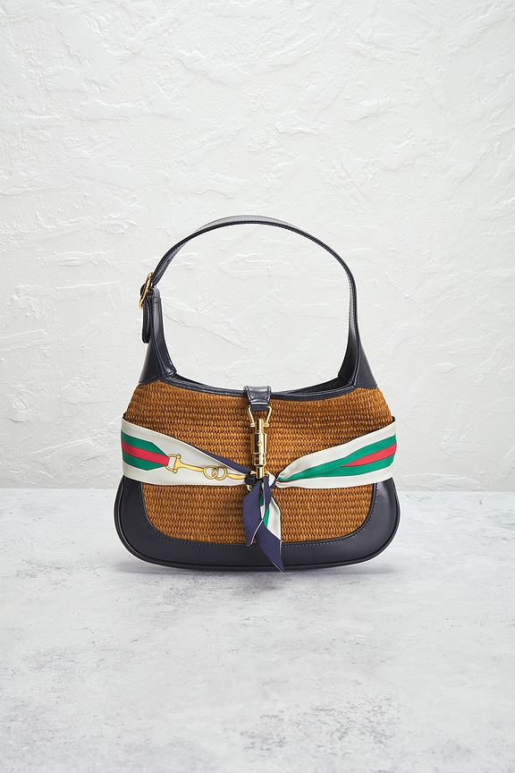 view 2 of 8 Gucci Raffia Jackie 1961 Hobo Bag in Brown