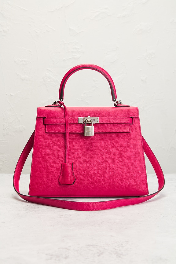 view 2 of 8 Hermes Epsom Kelly 25 Sellier Handbag in Rouge