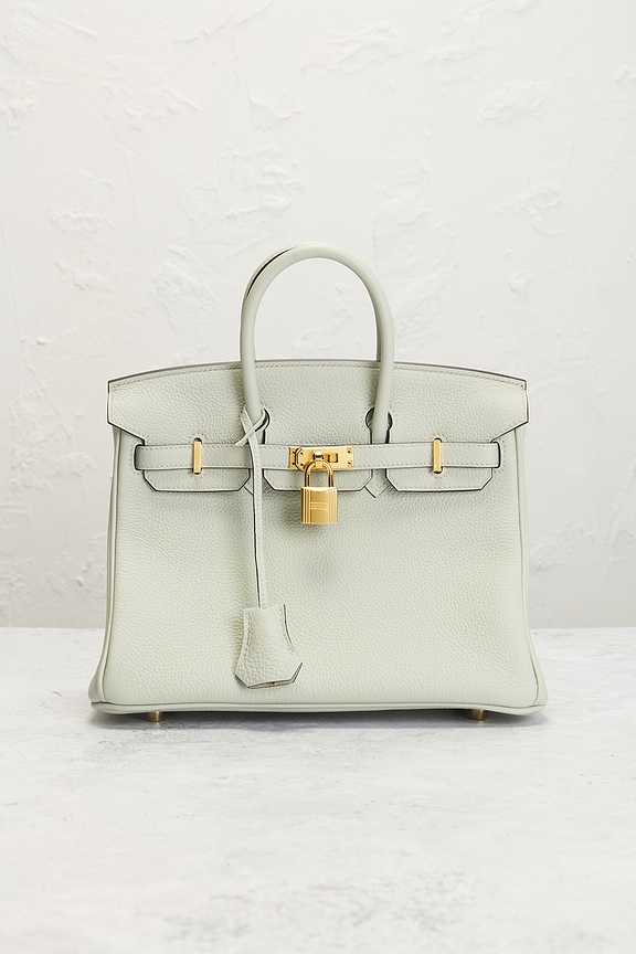 view 2 of 8 Hermes Clemence Birkin 25 Handbag in Gris Neve