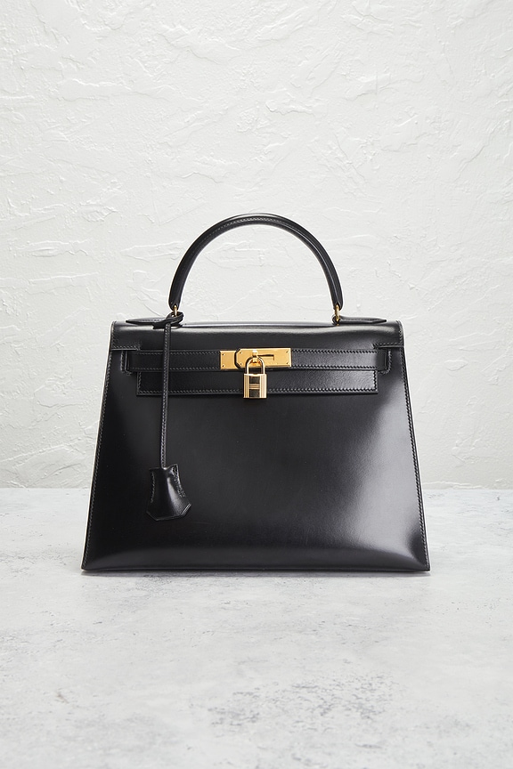 view 2 of 8 Hermes 1987 Box Kelly Sellier 28 Handbag in Black