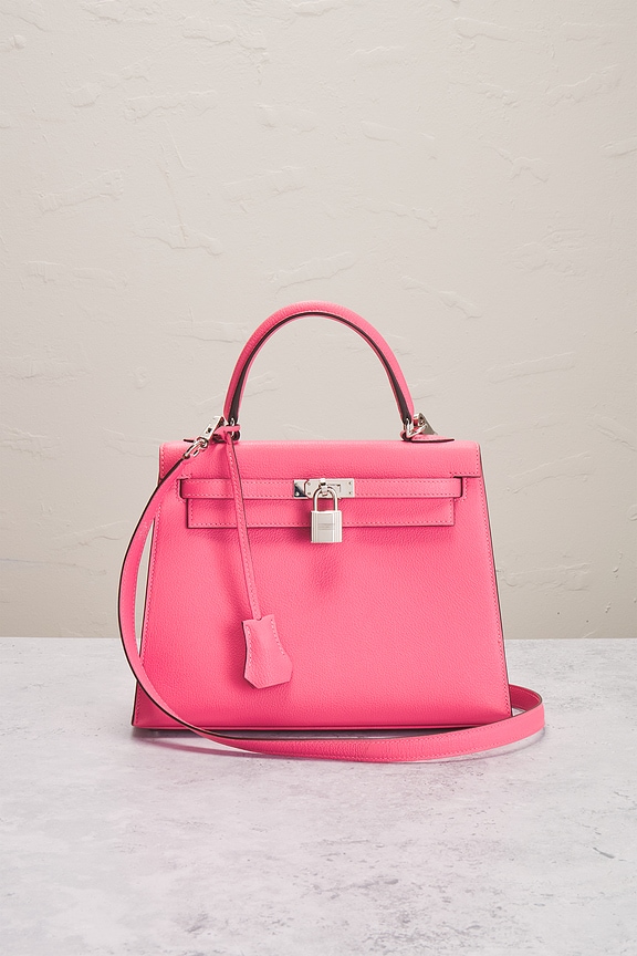 view 2 of 9 Hermes Chevre Kelly Sellier 25 Handbag in Rouge Garance
