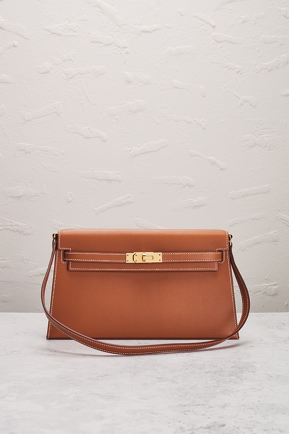 view 2 of 9 Hermes Epsom Kelly Elan Shoulder Bag in Gold