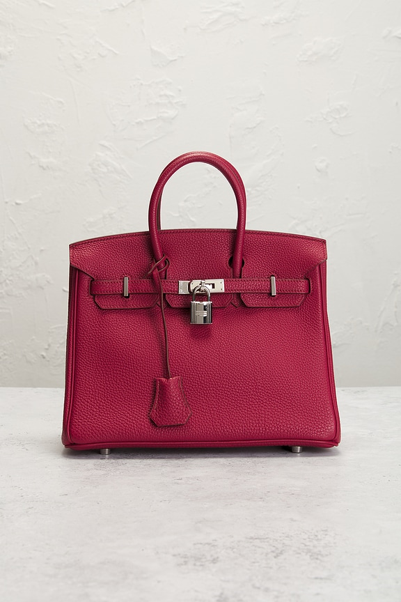 view 2 of 7 Hermes Togo Birkin 25 Handbag in Rouge Grenat