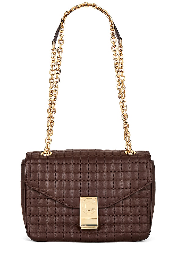 view 1 of 10 Celine Chain Shoulder Bag in Brown