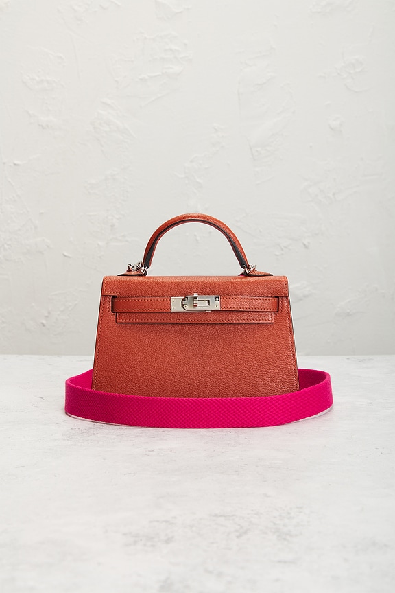 view 2 of 8 Hermes Chevre Kelly Sellier 20 Handbag in Brick Rose