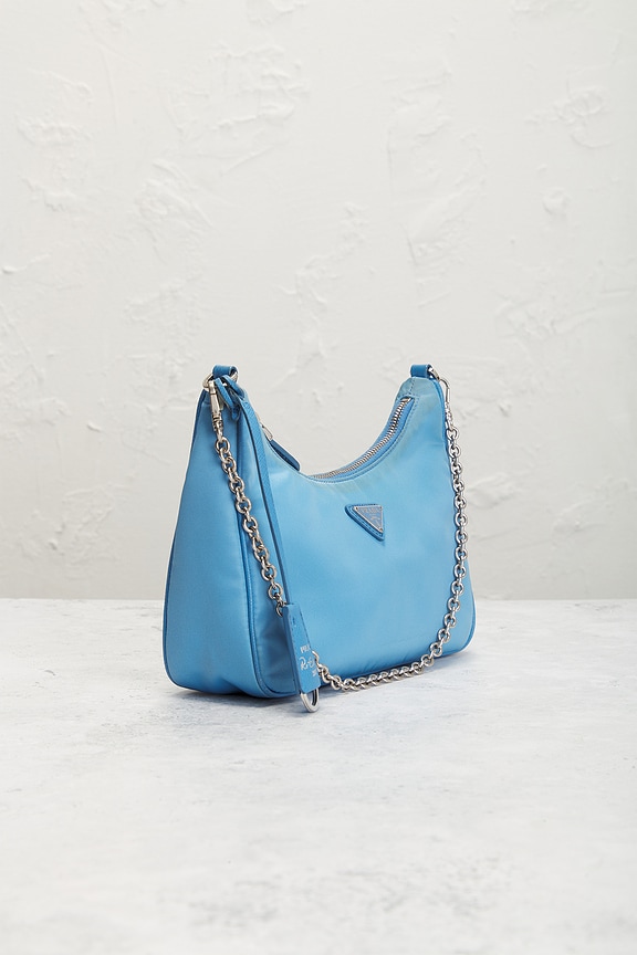 FWRD Renew Prada Re-Edition 2005 Re-Nylon Shoulder Bag in Blue