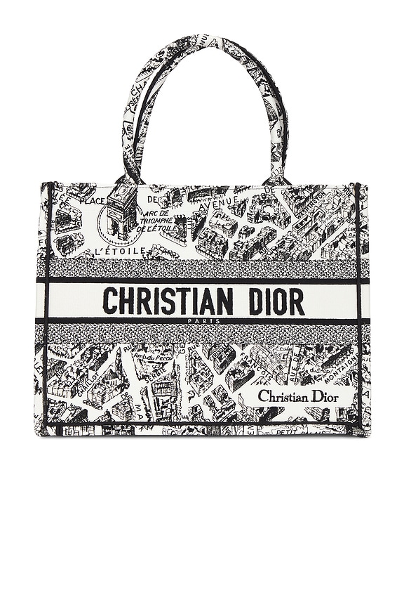view 1 of 6 Dior Plan De Paris Book Tote Bag in Black & White