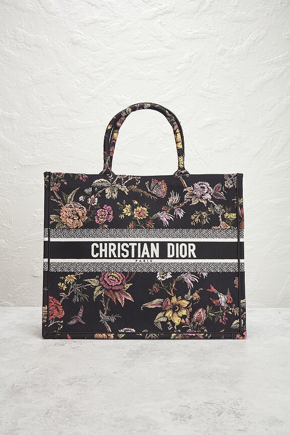 view 2 of 7 Dior Petites Fleurs Book Tote Bag in Black