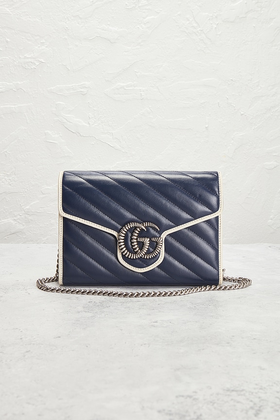 view 2 of 8 БУМАЖНИК НА ЦЕПОЧКЕ GUCCI in Navy