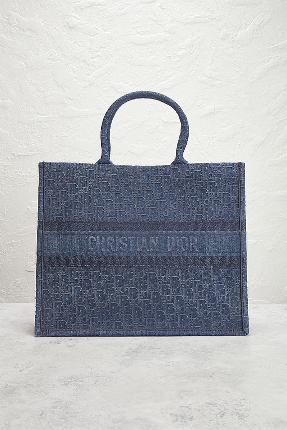 view 2 of 7 Dior Denim Book Tote Bag in Blue