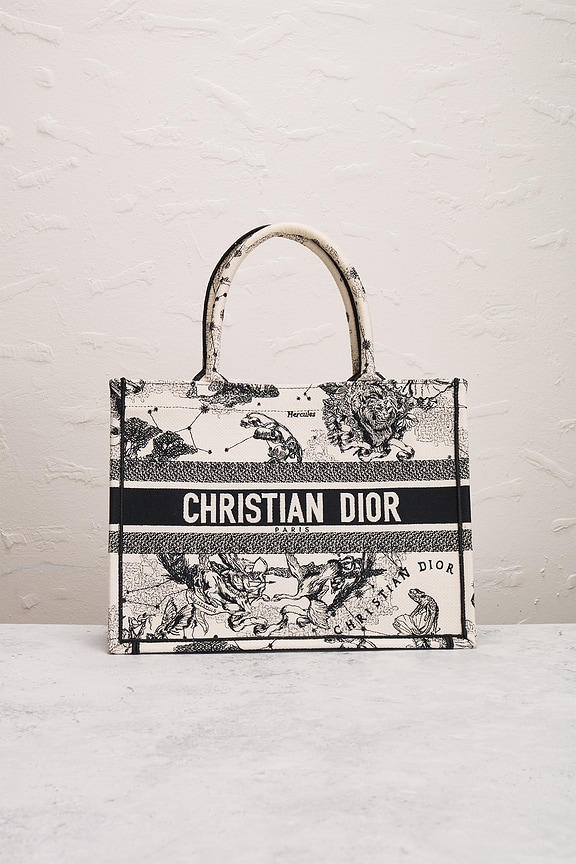 view 2 of 9 Dior Toile De Jouy Zodiac Book Tote Bag in Ivory