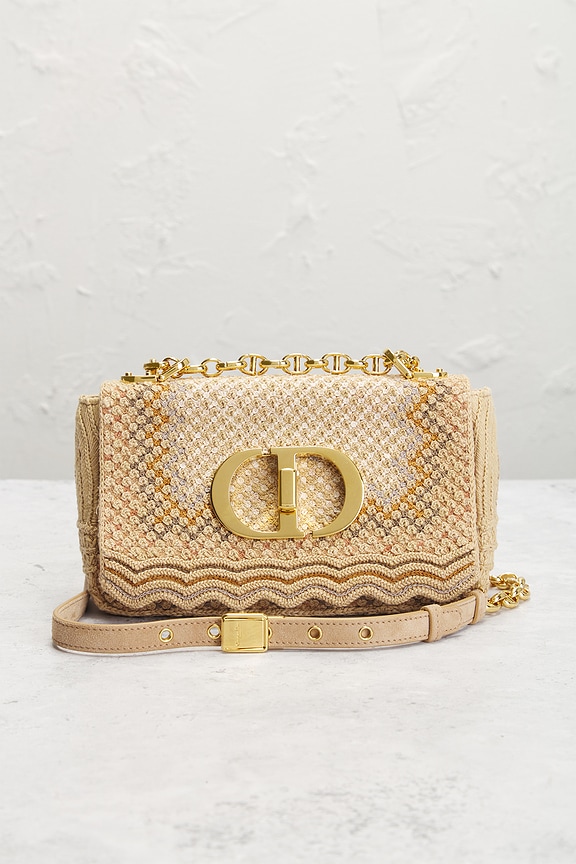 view 2 of 9 Dior Embroidered Caro Shoulder Bag in Neutral