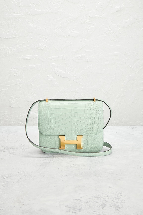 view 2 of 7 Hermes Crocodile Constance 18 Shoulder Bag in Vert D'eau