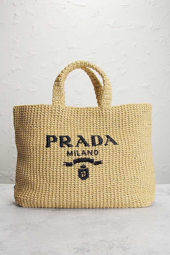 view 2 of 9 Prada Raffia Tote Bag in Neutral
