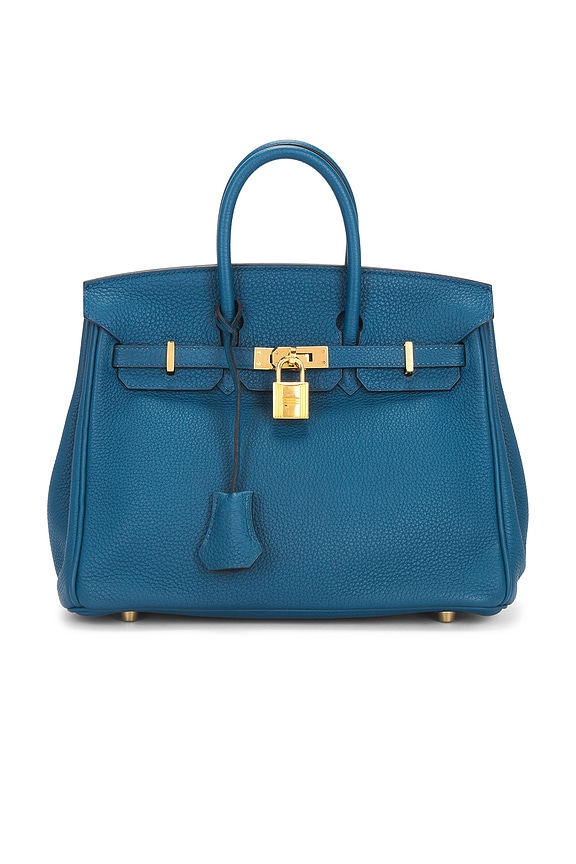 view 1 of 8 Hermes Togo Birkin 25 Handbag in Bleu Agate
