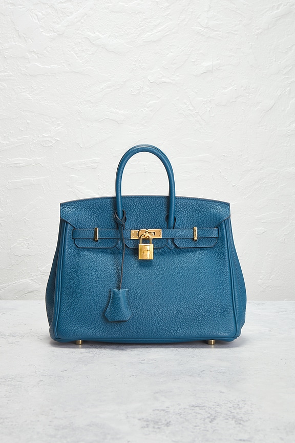 view 2 of 8 Hermes Togo Birkin 25 Handbag in Bleu Agate