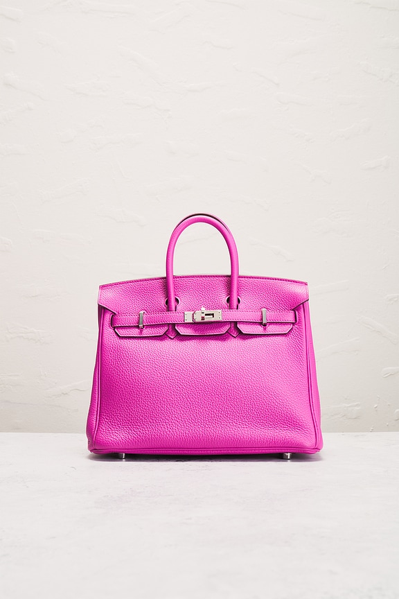 view 2 of 9 Hermes Taurillon Clemence Birkin 25 Handbag in Magnolia