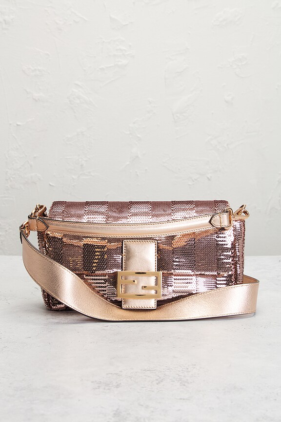 view 2 of 9 Fendi Sequin Mama Baguette Shoulder Bag in Pink