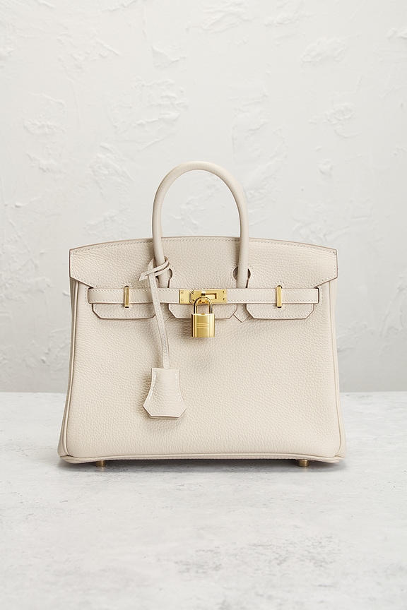 view 2 of 7 Hermes Togo Birkin 25 Handbag in Craie