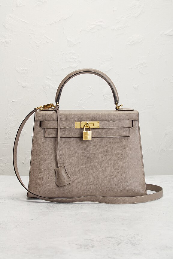 view 2 of 7 Hermes Epsom Kelly 28 Handbag in Gris Asphalt