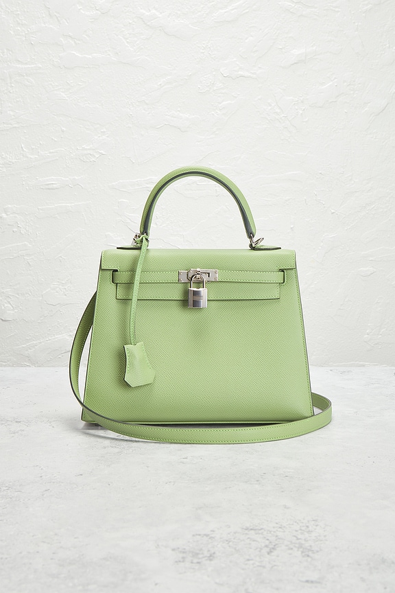 view 2 of 8 Hermes Epsom Kelly Sellier 25 Handbag in Vert Criquet