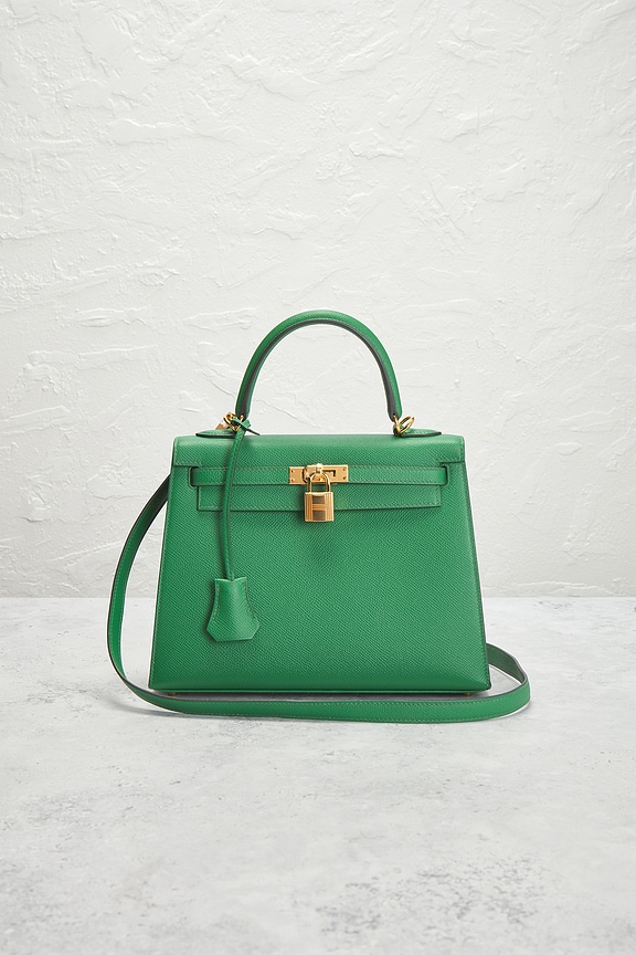view 2 of 7 Hermes Epsom Kelly 25 Sellier Handbag in Cactus