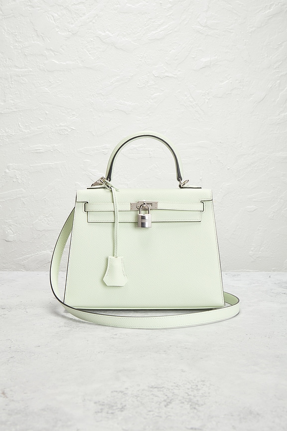 view 2 of 7 Hermes Epsom Kelly Sellier 25 Handbag in Vert Fizz
