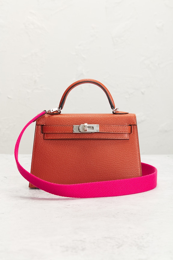 view 2 of 7 Hermes Chevre Kelly 20 Handbag in Cuivre Rose Mexico