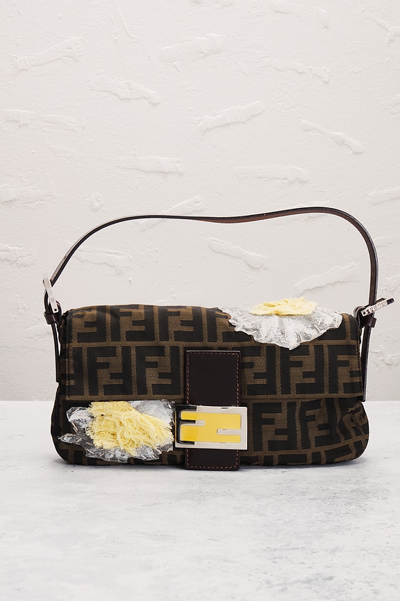 view 2 of 10 Fendi Zucca Mama Baguette Shoulder Bag in Brown