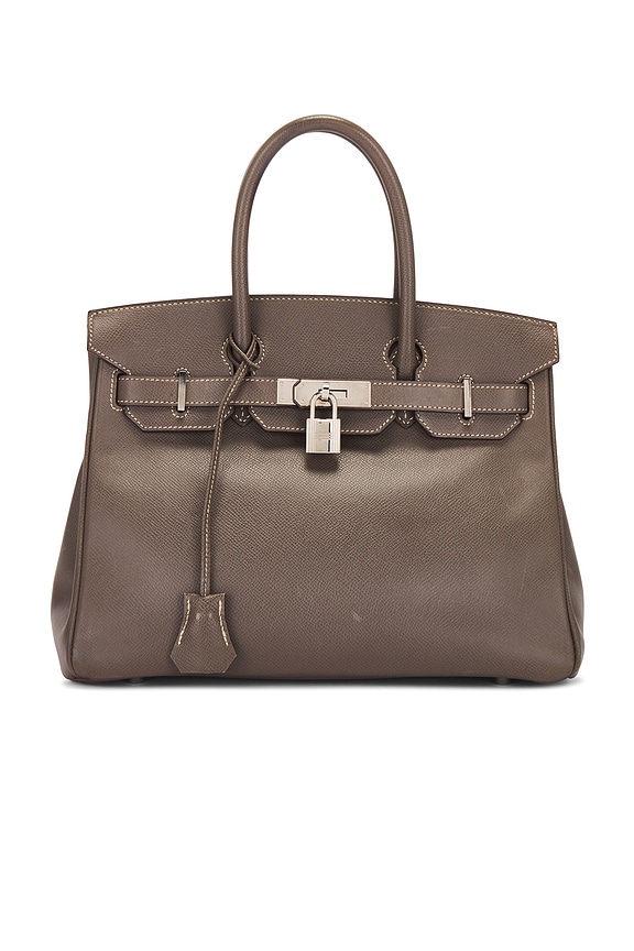 view 1 of 9 СУМКА HERMES in Etain & Bleu Thalassa