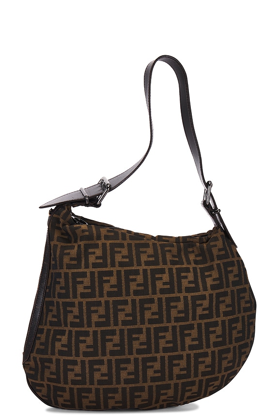 view 1 of 9 Fendi Zucca Oyster Shoulder Bag in Brown