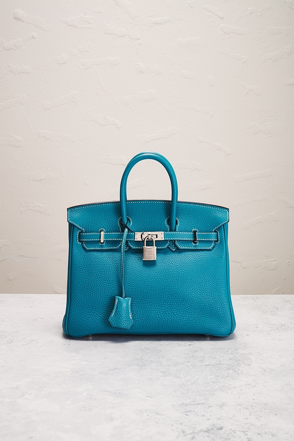 view 2 of 9 Hermes Togo Birkin 25 Handbag in Blue Jean